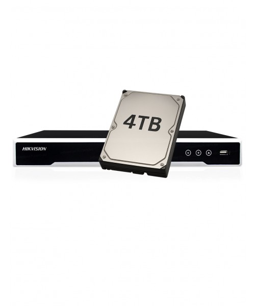 Hikvision 16 Channel M-Series PoE NVR 8K 2x HDD Bays inc 4TB HDD DS-7616NI-M2/16P-4T 