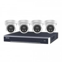 Hikvision 4 × 6MP AcuSense CCTV Kit with 4 Channel 4K PoE NVR