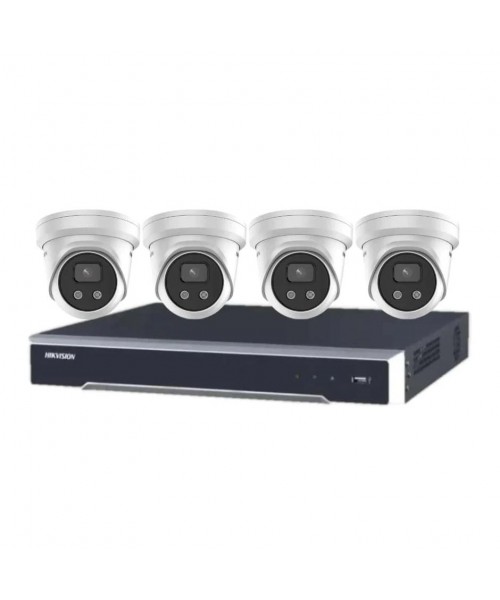 Hikvision 4 × 6MP AcuSense CCTV Kit with 4 Channel 4K PoE NVR