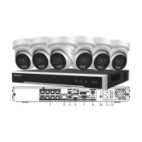 Hikvision 6 × 6MP ColorVu 3.0 Active-Deterrence CCTV Kit with 8 Channel 8K NVR 2TB Hard Drive