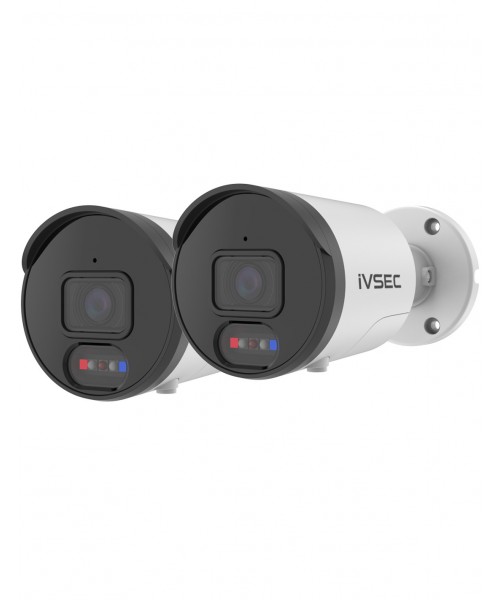 IVSEC 850B 8MP 4K 110° AI PoE ONVIF Advance Deterrent Bullet Security Camera - IVNC-850B