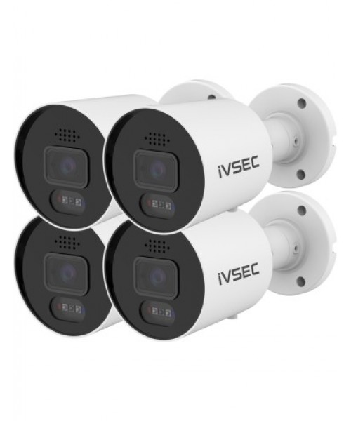 IVSEC PRO 880B 8MP 4K 106° 25fps Sony Starvis Sensor w Advanced AI PoE ONVIF Bullet Camera (4-PACK)