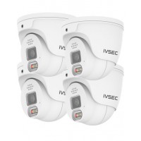 IVSEC PRO 880D 8MP 4K 106° 25fps AI PoE ONVIF Sony Sensor Dome Security Camera - IVNC-880D-AI (4-Pack)