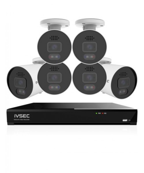 IVSEC 8MP 4K AI 2TB 8CH 6x850B Bullet Cameras UHD NVR CCTV Security System (8x6)
