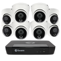 Swann 8 Channel Security System: 4K Super HD NVR-8580 with 2TB HDD & 8 x 4K NHD-888MSD True Detect Dome Cameras Swann 8 Channel Security System: 4K Super HD NVR-8580 with 2TB HDD & 8 x 4K NHD-888MSD True Detect Dome Cameras