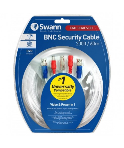 Swann HD Video & Power 200ft / 60m BNC Cable