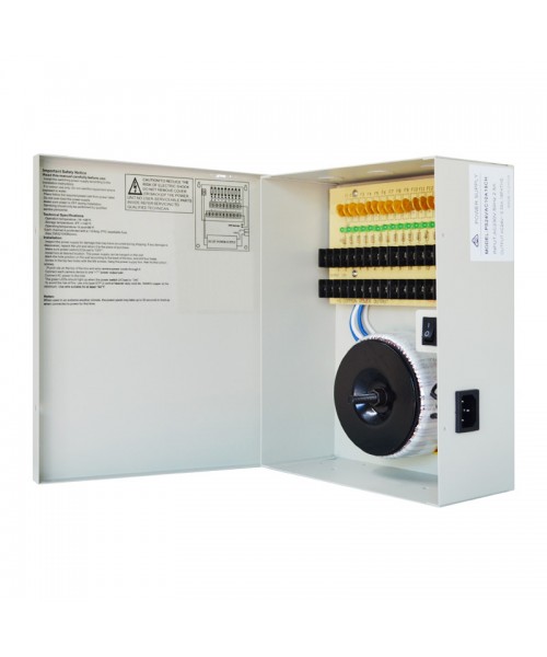 Securview 24VAC 18 Channel 10A Heavy Duty Transformer - CCTV Power Supply